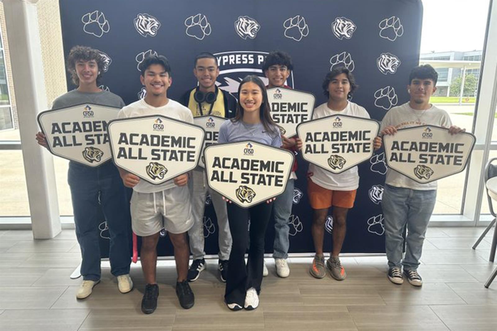 Eight Cypress Park High School seniors were among 41 CFISD student-athletes named to the THSCA Academic All-State Team.